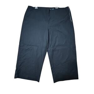 Ralph Lauren Black Cotton Capri Pants Short Side Zipper Womens Plus Sz 20W